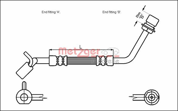 METZGER 4112317 Bremsschlauch